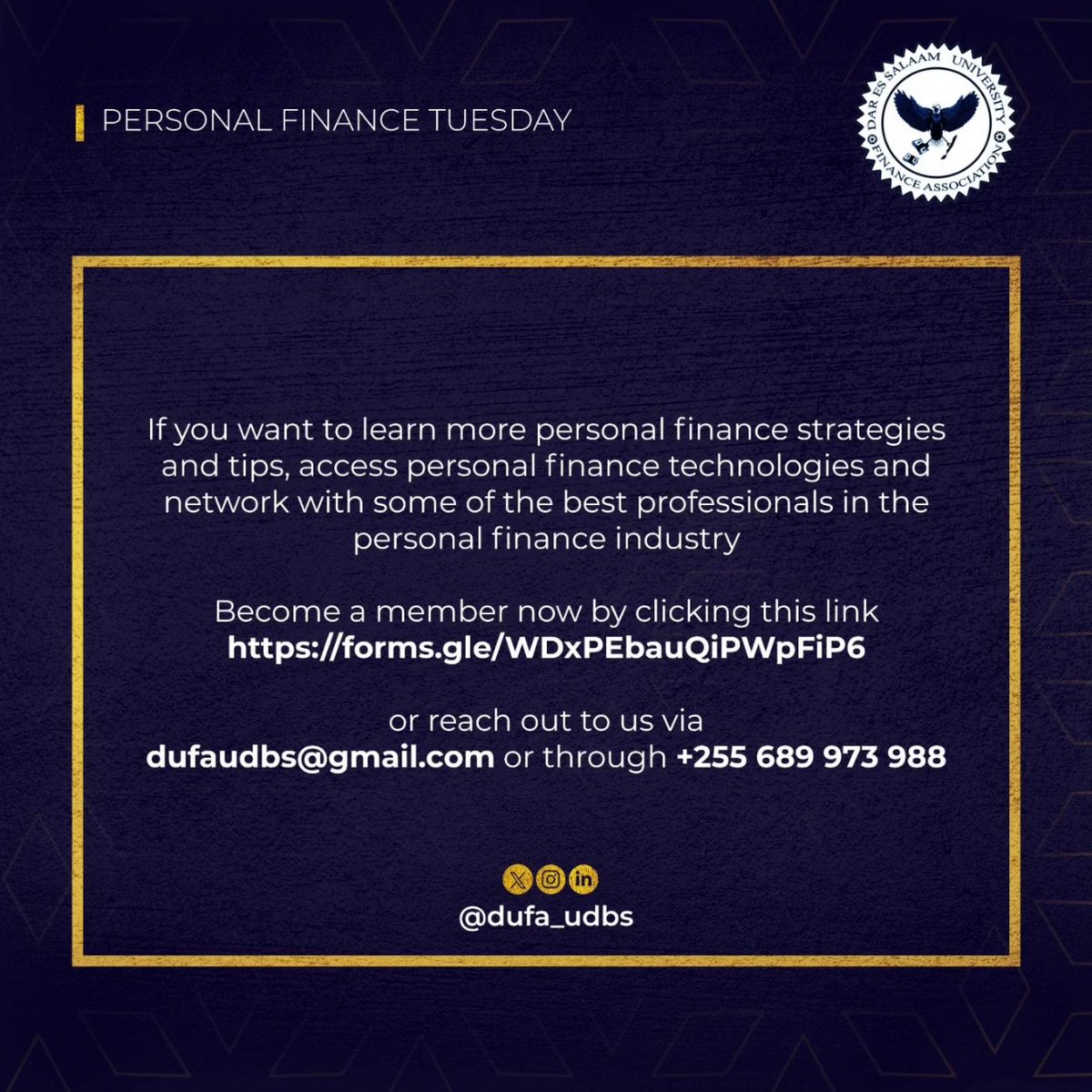 UDSM Finance Association tweet media