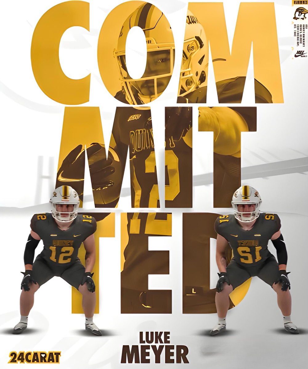 LukeMeyer12345's tweet photo. Committed!! Let’s get to work!! 🟡🟤⚪️ @CoachPannone @CoachJackT @CoachKillday @QUHawksFootball @PHS_IndiansFB @GSV_STL @JPRockMO https://t.co/qEQfNkG4FZ