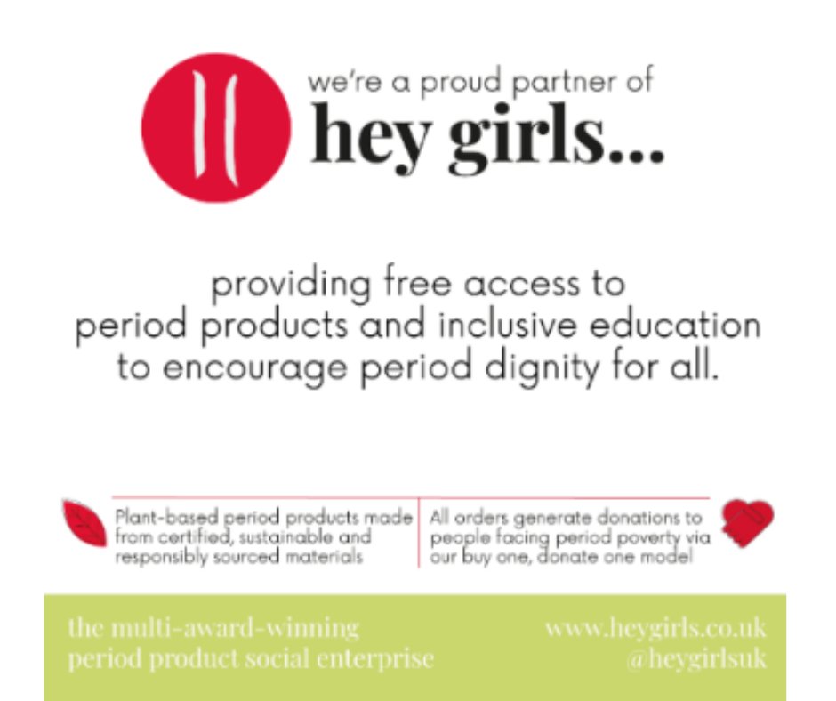We’re passionate about ending #PeriodPoverty in our community, which is why we’re pleased to announce we are now an official @heygirlsuk community partner. Together we can #endperiodpoverty