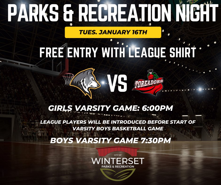 Winterset Girls/Boys Basketball Games ON AS SCHEDUELD TONIGHT!
Players  admitted FREE  just show your league shirt to  ticket taker!
With the kids being cooped up inside this will be a great opportunity to let them burn off some steam while cheering on our Winterset Huskies!!!!