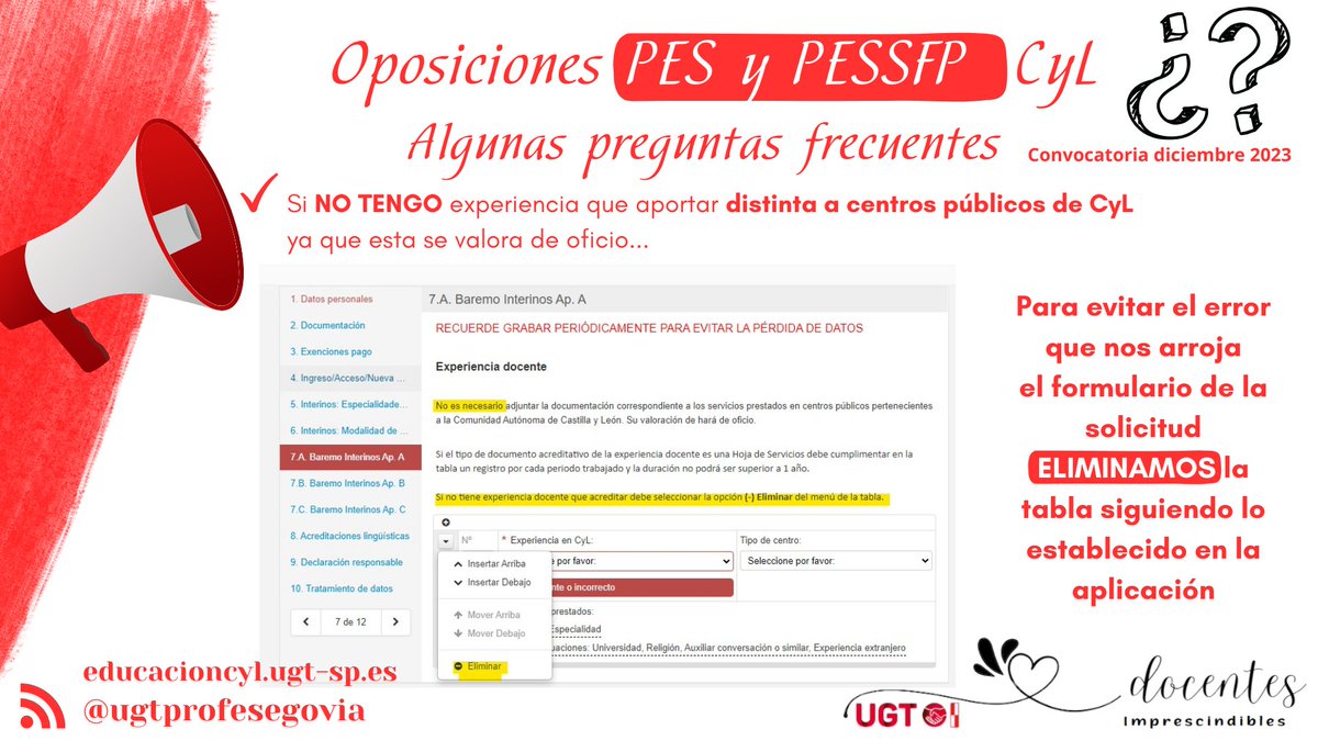 UGTprofeSegovia's tweet photo. #PES #Secundaria #PESSFP #oposiciones #Oposicionescyl
#conugtganas 📷
#ugtdocentesimprescindibles📷 📷
#ugtresuelve📷
#somosugt 📷 https://t.co/60YvY7N5jo