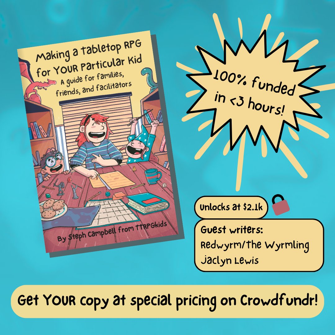 And it is funded!!!!

Thank you ALL!!!

And now... stretch goals!

The first stretch goal is to bring <a href="/redwyrmofficial/">redwyrm</a> and The Wyrmling + <a href="/wranglerofchaos/">Jaclyn Lewis</a> (author of Rolling With the Youth) on as guest writers! 

Can we do it today?