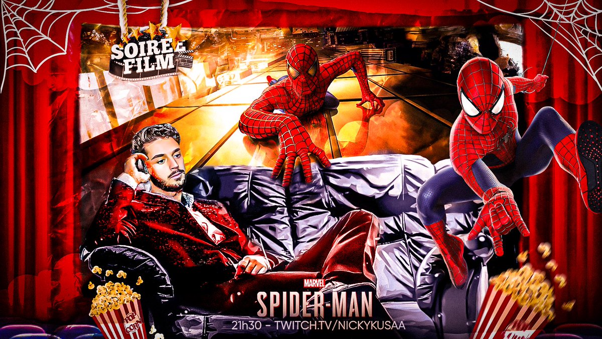 Nicky_kusa's tweet photo. Changement d’ambiance ce soir … 21H30 LE PREMIER FILM SPIDERMAN JE VEUX LA DANCE DE TOBEY MAGUIRE PITIÉ https://t.co/wbnjKtLNMF
