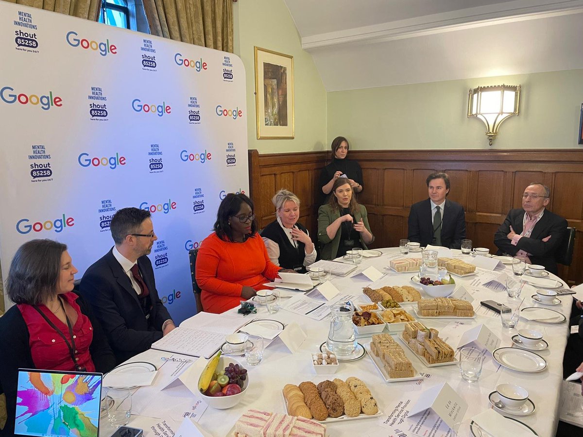 Pleased to host an important roundtable with Google, MHI and MPs to discuss @GiveUsAShout and mental health support in the UK. We heard from some of Shout’s fantastic volunteers and their beneficiaries and discussed the exciting possibilities that tech innovation can also bring.