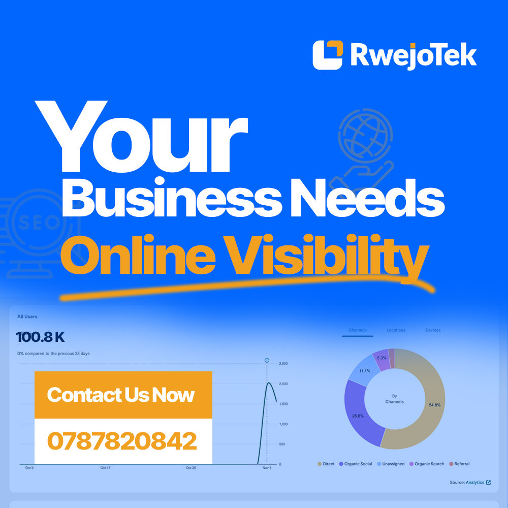 RwejoTek's tweet photo. Online visibility is essential for businesses as it broadens reach, ensures 24/7 accessibility, facilitates effective marketing, enables direct customer engagement, provides a competitive edge, offers cost-effective strategies, and allows for data-driven decision-making. https://t.co/QptWCLG75t