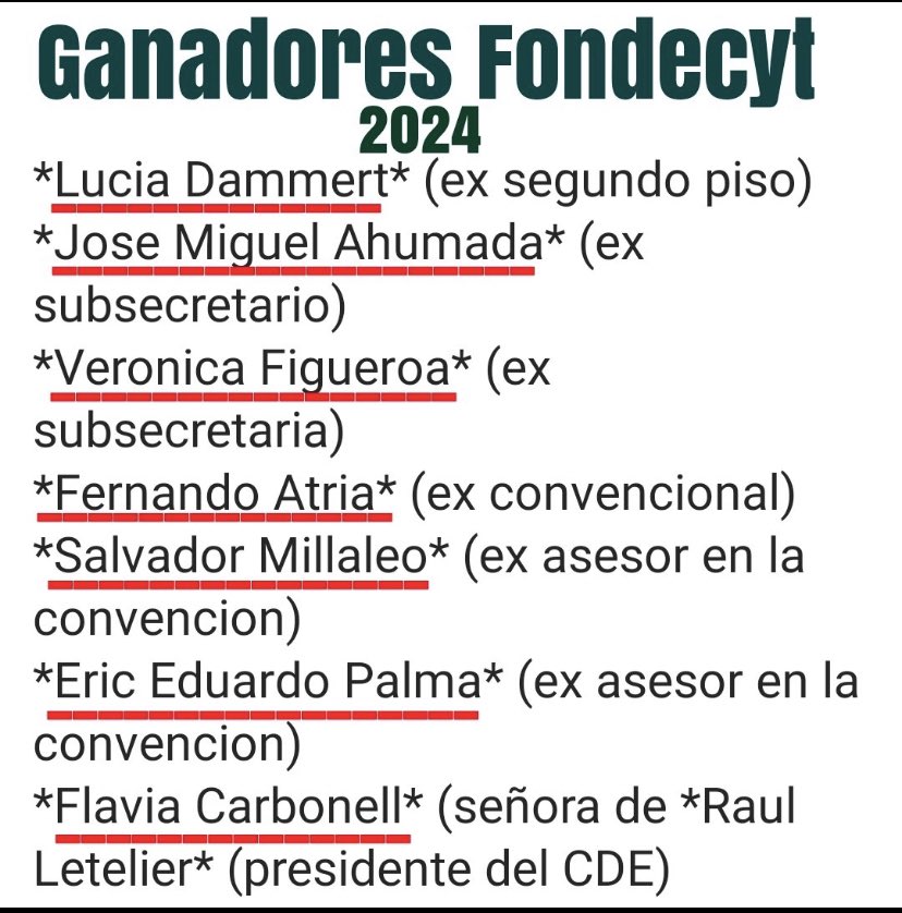 Seba_RT's tweet photo. $ 300 palitos en becas #fondecyt 
Para estos joven de escasos recursos 

El estado como Botín 💰💰💰
Zurdos 🐀🐀🐀 https://t.co/tIGIRYmFjA