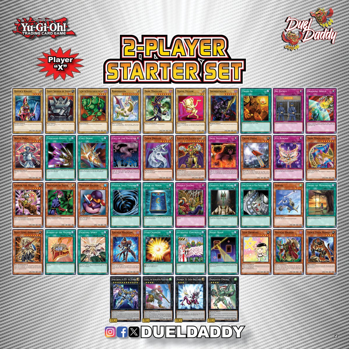 The contents of the 2-Player Starter Set were just revealed over on  YouTube! I took the time to compile the full contents of each Deck  included! These look like a great way