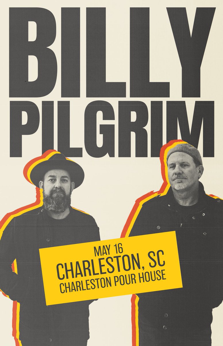 Charleston! We’re excited to see you at @CHSPourHouse on May 16th. Hurry and get your tickets now! Tickets at eventbrite.com/e/billy-pilgri…