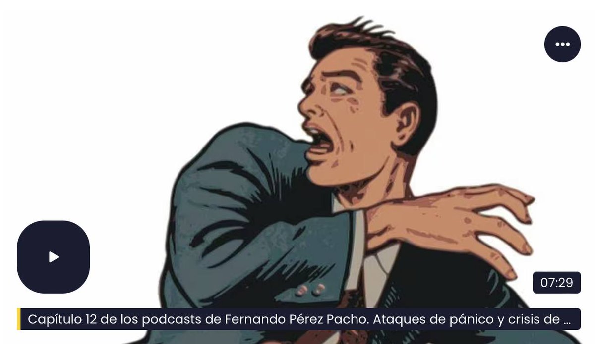 fperezpacho's tweet photo. Podcast de Fernando Pérez Pacho en la Cadena Ser: 12-Ataques de pánico y crisis de ansiedad.
https://t.co/zyfhBVt0aR https://t.co/E6S8uGNKiC