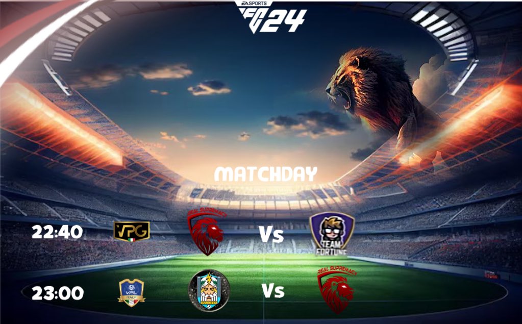 RealSupremacy26's tweet photo. 🔴⚪️⚫️     Match Day

🏆 @VPGItaly - @VPLItaly 

🕐      22:40             23.00

🆚 #TeamFortune - @invictusxboxesp

@HouseOfProClub @tanadelproclub https://t.co/qoxv1dm7g1