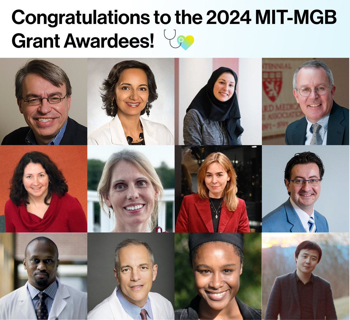 12 awardees will be funded for their groundbreaking projects combining the power of AI and health! We hope this long-standing collaboration between @MIT and @MassGenBrigham will contribute to the betterment of patient health outcomes and AI-adoption by healthcare systems.