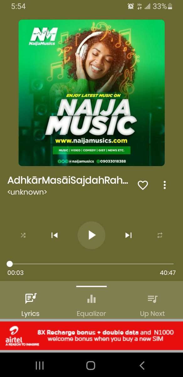 _Khifaya's tweet photo. @IdrisAOni1 I've had the one where you recited the azkar,  suratul mulk,  sajdah, and suratul Rahman on my phone for over a year and I listen to it almost every night. I can't even remember how I downloaded it. 
May Allah not deny you the reward, Imam. https://t.co/AbR0NY57LY