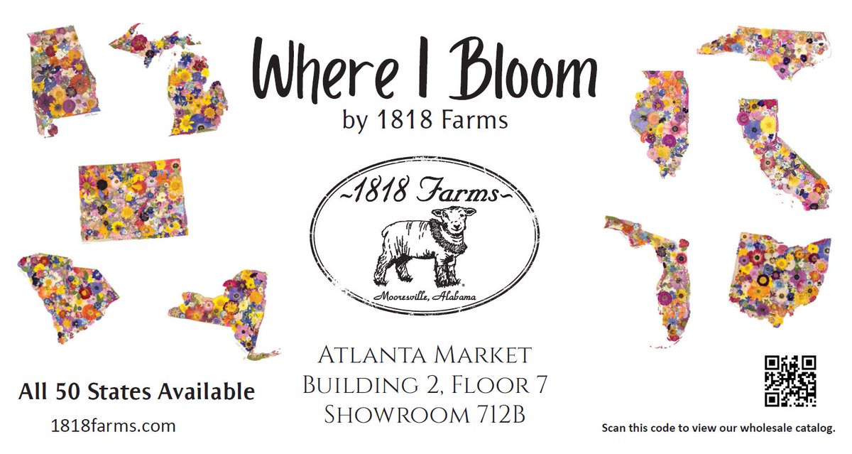 🌸1818 Farms at Atlanta Market This Week; "Where I Bloom" Debut! mailchi.mp/1818farms/atlm…
