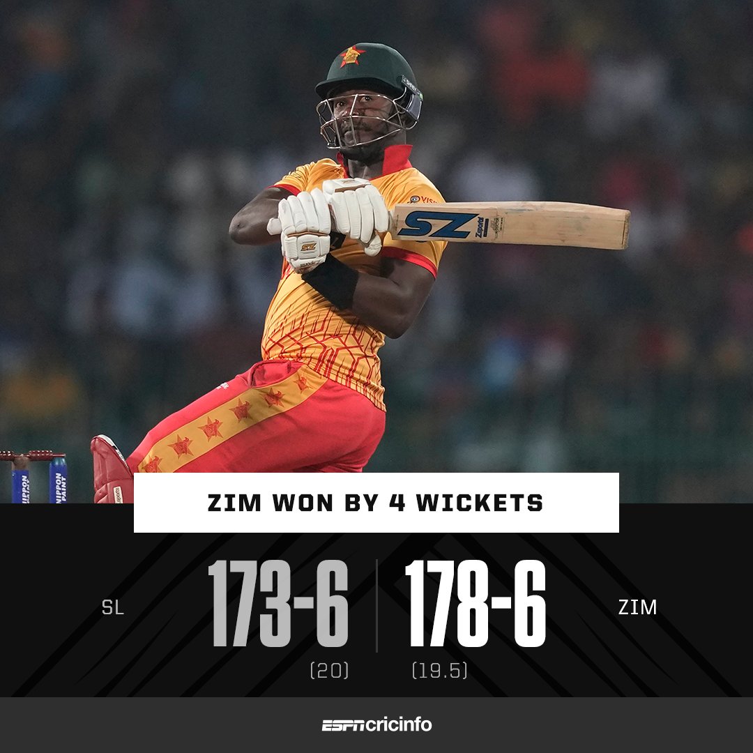 A FINAL OVER HEIST KEEPS THE SERIES ALIVE!

Needing 20 from the last six balls, Jongwe and Madande fire Zimbabwe to victory! 

es.pn/SLvZIM24-T202 | #SLvZIM