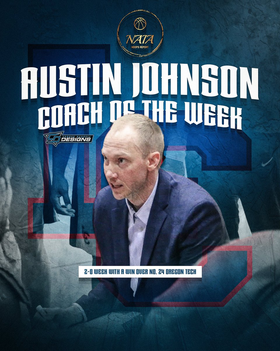 NAIA Hoops Report (@naiahoopsreport) on Twitter photo ‼️ NAIA Hoops Report Coach of the Week ‼️ Sponsored by <a href="/CD_DZNs/">Conner Darnell Designs</a>
Austin Johnson (<a href="/LCSCMBB/">LC State Men’s Basketball</a>)
After a 2-0 week, including a win over No. 24 Oregon Tech, Coach Johnson has the Warriors (11-5, 9-1) in a tie for 1st place in the Cascade Collegiate Conference!! ‼️ NAIA Hoops Report Coach of the Week ‼️ Sponsored by <a href="/CD_DZNs/">Conner Darnell Designs</a>
Austin Johnson (<a href="/LCSCMBB/">LC State Men’s Basketball</a>)
After a 2-0 week, including a win over No. 24 Oregon Tech, Coach Johnson has the Warriors (11-5, 9-1) in a tie for 1st place in the Cascade Collegiate Conference!!