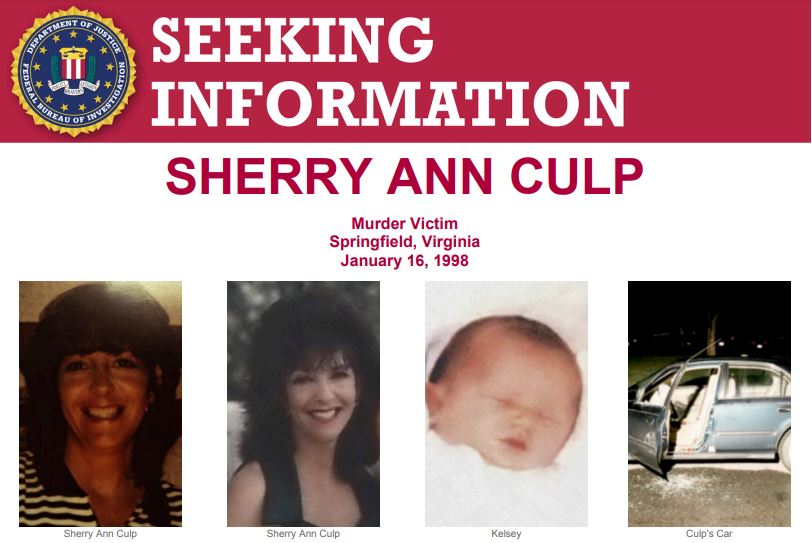 #FBIWFO is offering a reward of up to $10,000 for information that leads to the arrest of the individual(s) who killed Sherry Ann Culp, who was pregnant with her third daughter, #OTD in 1998. You can submit an anonymous tip at tips.fbi.gov. ow.ly/RF4850QqtOZ