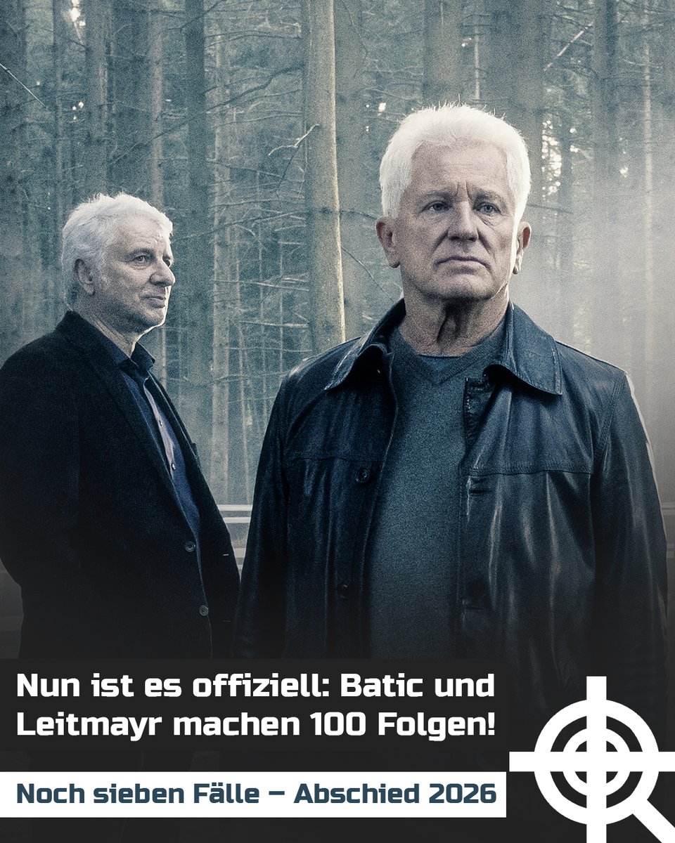 Nun ist die Katze aus dem Sack: Im Jahr 2026 läuft der letzte #Tatort mit Batic und Leitmayr. Die beiden machen genau die 100 Fälle voll:

wiewardertatort.de/p/tatort-ende-…