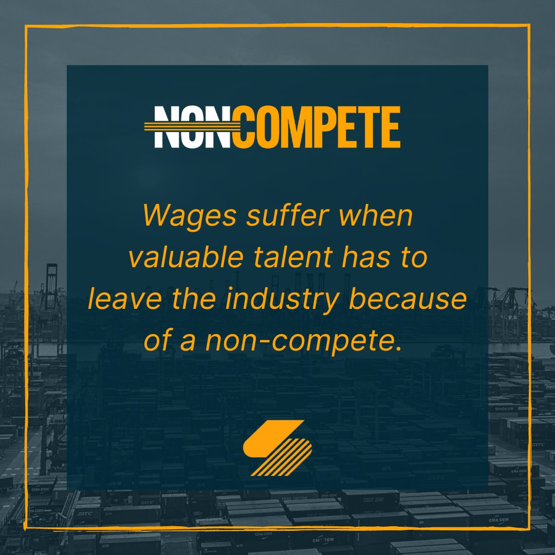Calling all Logistics companies! We all know that non-competes exploit the talents of our workforce, obstruct healthy competition and severely limit what’s possible in our industry. Will your company be next? View the pledge now at endnoncompetes.com