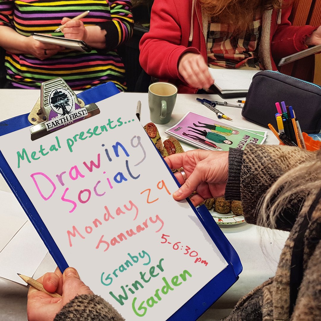 Join our first Drawing Social of the year at <a href="/granbywg/">Granby Winter Garden</a> on Mon 29 Jan at 5pm. Create your vision board, express yourself through print, zines &amp; comics, or share your own projects. Open to any creatives of all skills &amp; backgrounds. Free tickets: bit.ly/3u1yvht