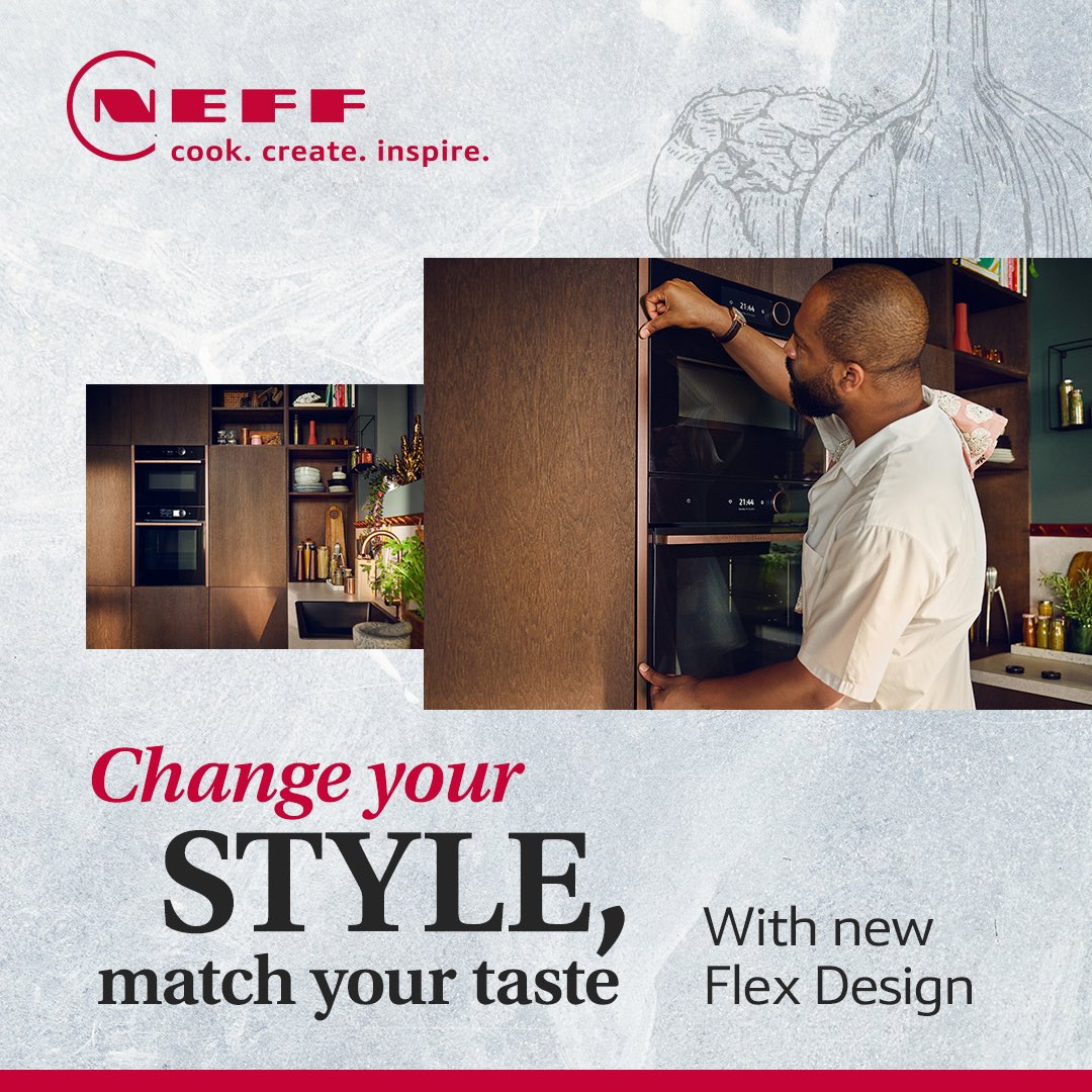 Flex Design blends your favourite appliances together seamlessly. ✨

Coordinated handles and side trims come in four distinctive colours. 

Find this new part of the NEFF Collection here with us at NowCo Kitchens. 

#NEFFpassion #norwich #norfolk #supplyandinstall #visitus