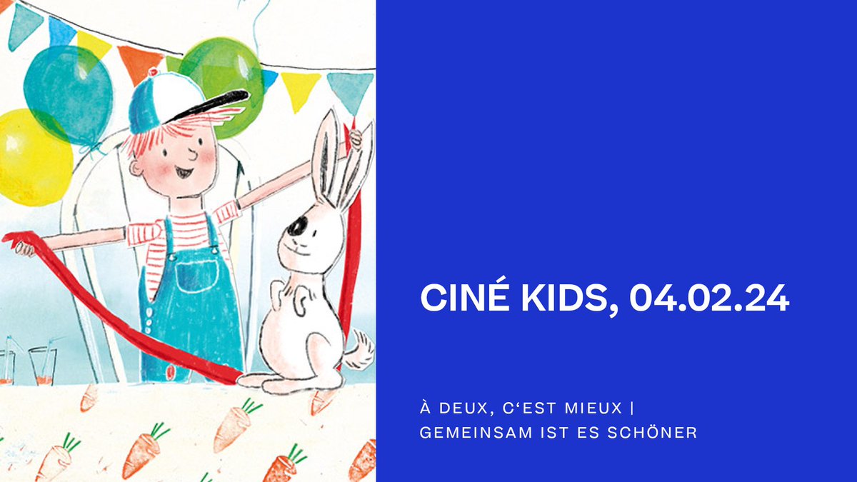 FIFFribourg's tweet photo. Le dimanche 4 février, le Nouveau Monde et le FIFF vous convient pour notre Ciné Kids. Sous le titre « À deux c’est mieux », 7 courts métrages vous invitent à une balade sur le thème de l’amitié (dès 2 ans). La séance sera suivie d’un bricolage.
Tickets: https://t.co/8wmcVmPzKC https://t.co/a9C8muYtlG