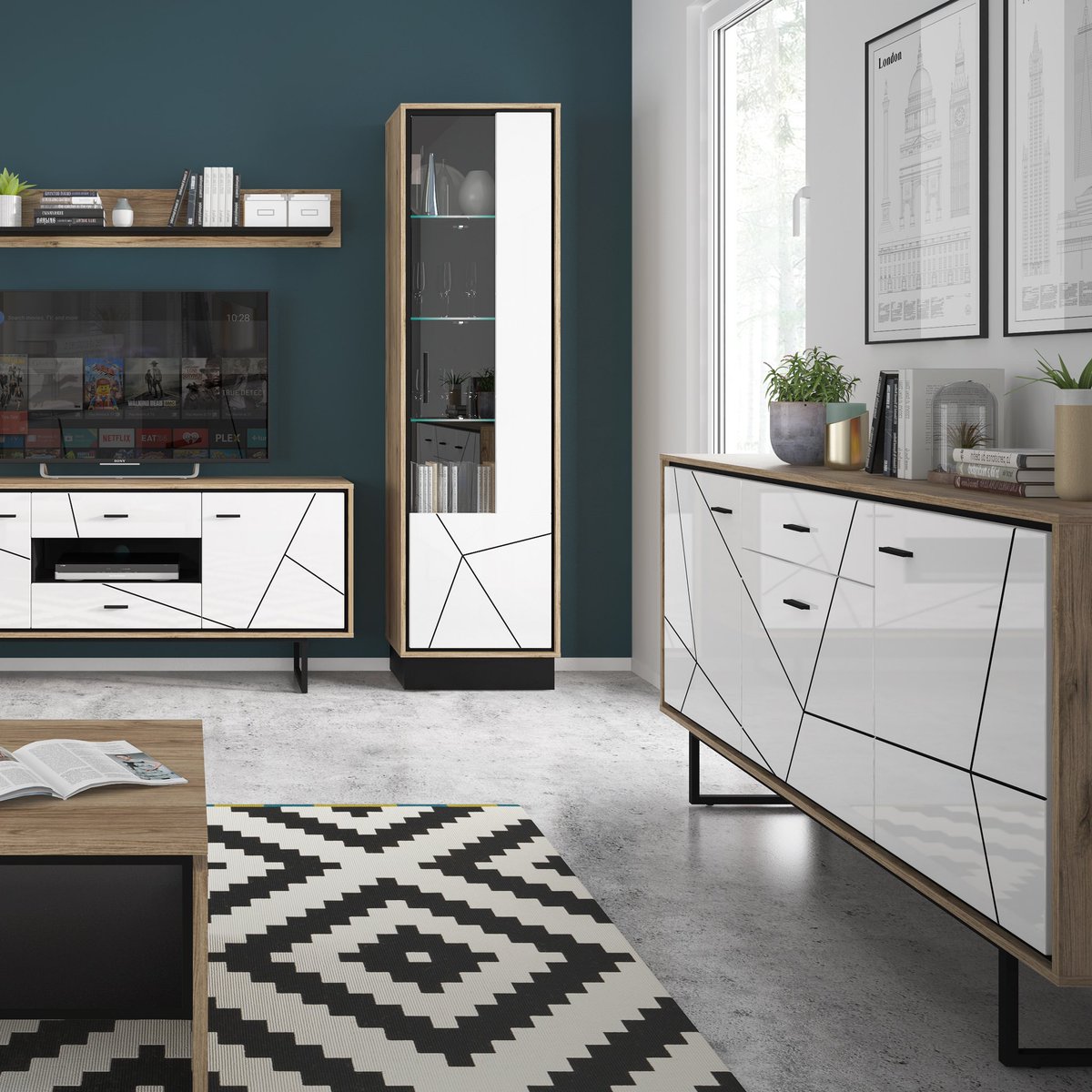 FurnitureBaseUK's tweet photo. Transform your space with the Brolo collection—modern elegance in white high gloss, with geometric designs that double as functional art. Explore Brolo's creators' refreshing perspective. #Furniture #HomeDecor #Art #ContemporaryLiving 🌐✨ https://t.co/bMNlZyz9xX