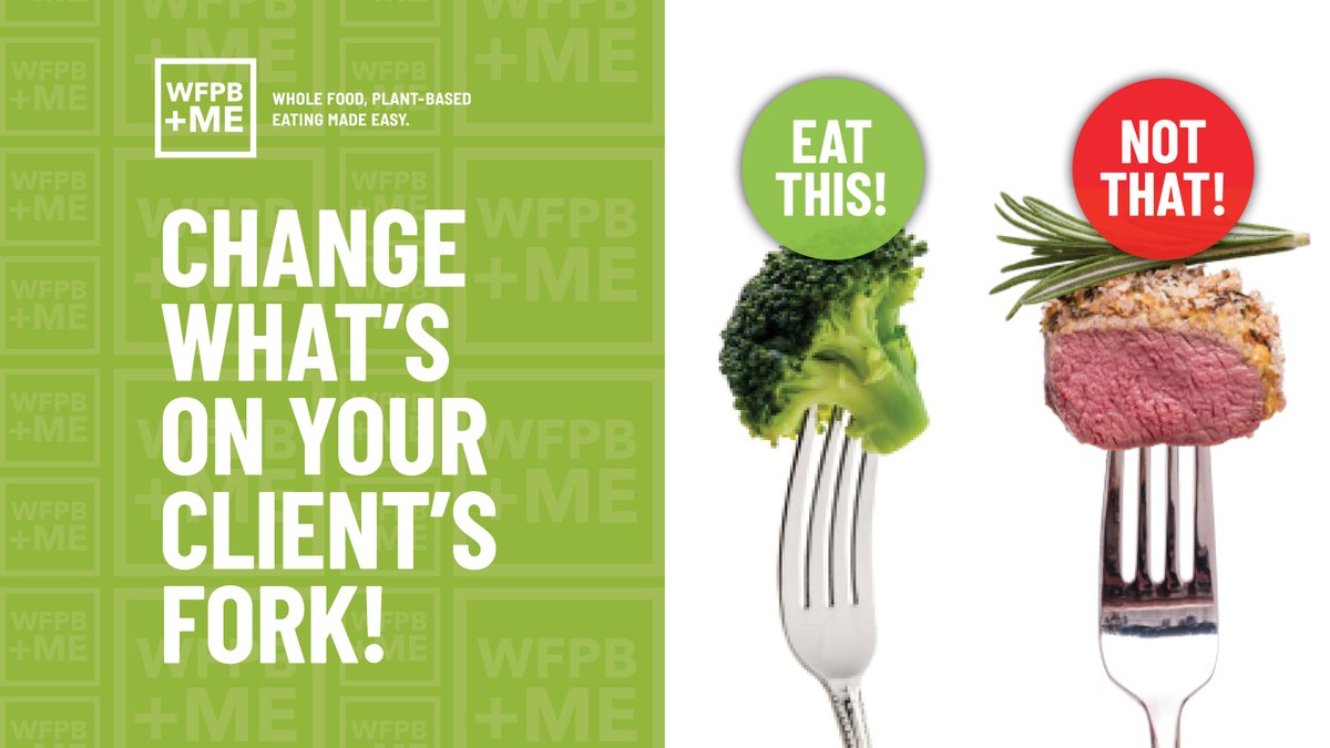 WFPBandME's tweet photo. 🔎 Looking for new ways to get your clients healthier this year? Help them change what's on their fork with WFPB+ME ! 🍴 https://t.co/VYd9gFwkGW #healthcoach #plantbased #healthylifestyle #lifestylemedicine #wfpb #foodasmedicine #nutrition https://t.co/nAEV97G0q8