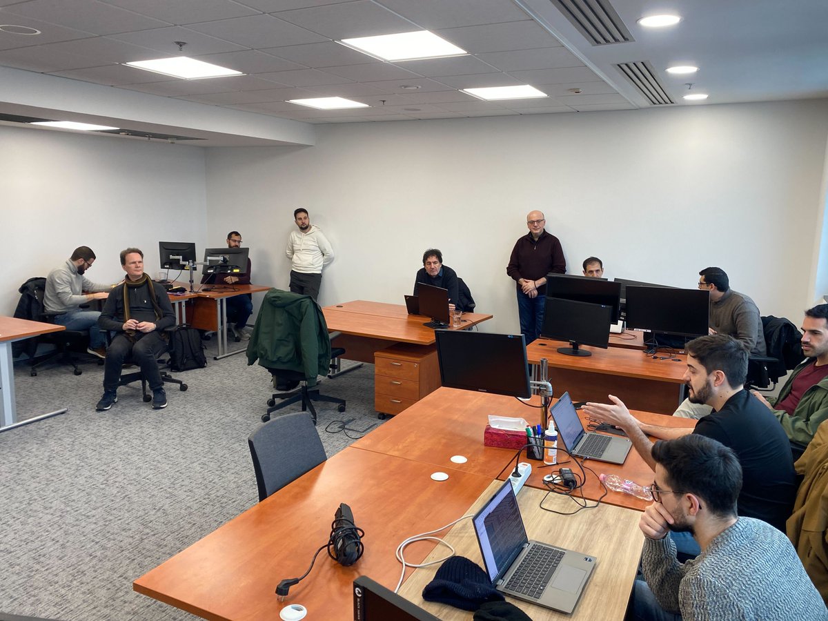 _nebulous_cloud's tweet photo. 📸 Behind-the-scenes magic powering NebulOuS  

Our technical partners met in Warsaw this week at @7bullsCom office 🌐 The focus of the meeting was to optimize key components of the platform and coordinate the implementation of use cases, solidifying NebulOuS’ foundations. https://t.co/IDEtVGquPR