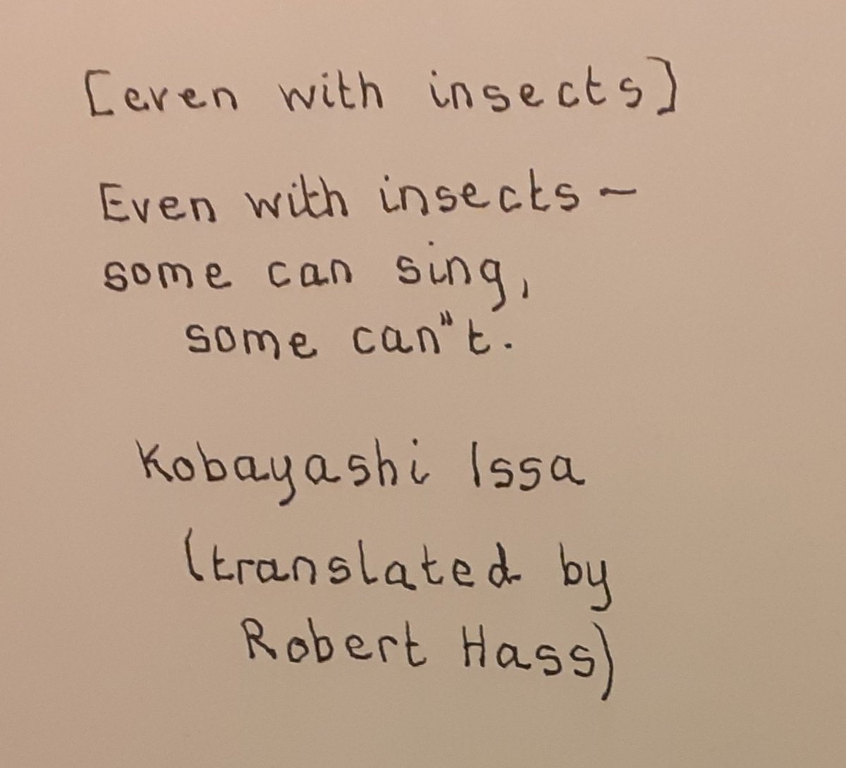 265. [even the insects] by Kobayashi Issa.