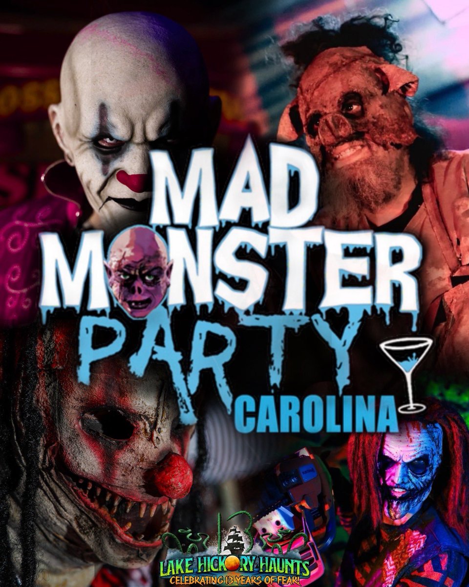 🎉 @MadMonsterMag Party is ONE MONTH AWAY! 🎉 Mark your calendars: February 16th-18th 🗓️ Who all will we be seeing?! 👀 🧟‍♂️ #MadMonster #MadMonsterParty #LakeHickoryHaunts #NC #horror #convention #hauntedhouse #haunt