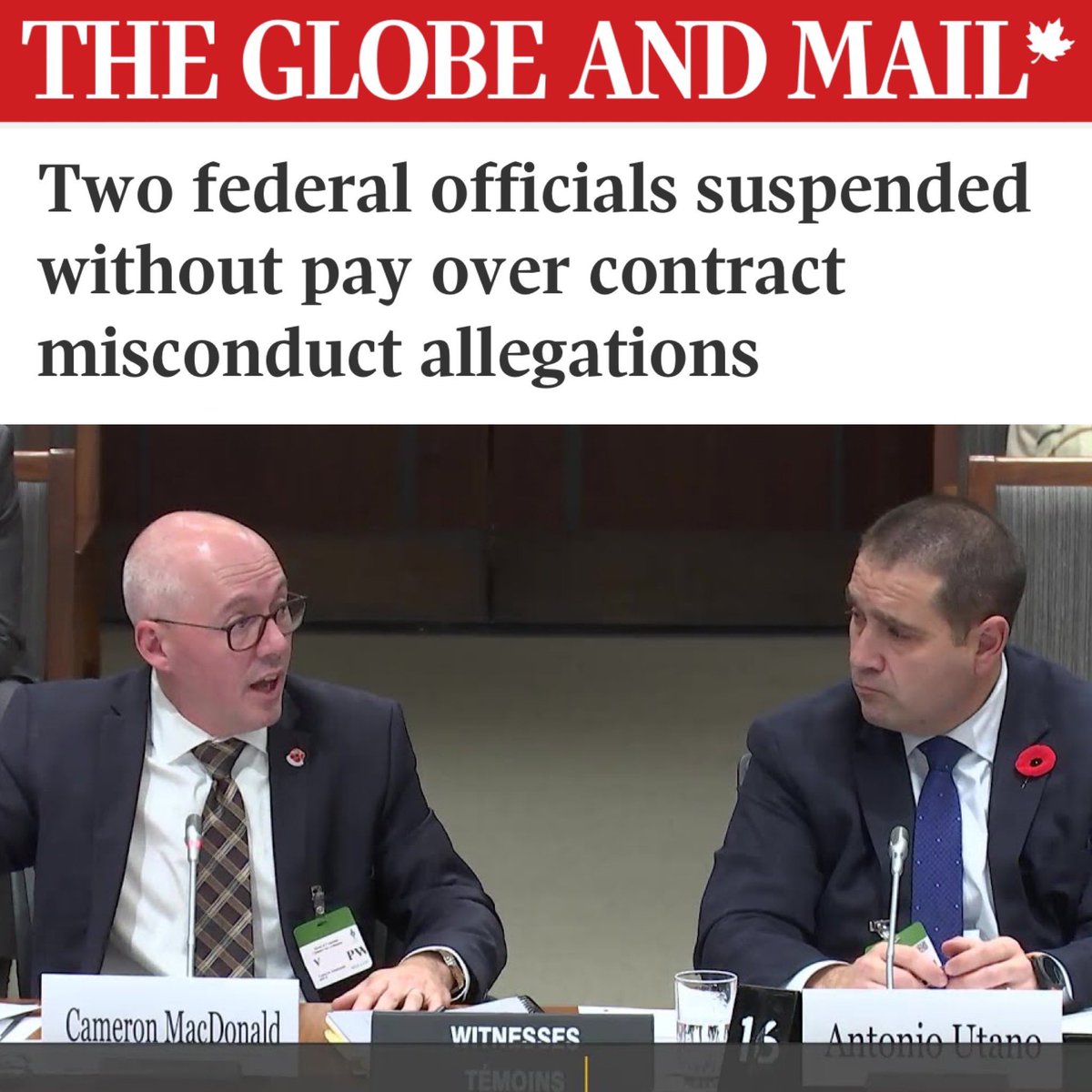 BREAKING

These top public servants delivered blunt and highly critical testimony at the Government Operations Committee on the $54 million #ArriveScam App purchase scandal.

We’ve just found out that they were suspended without pay after speaking out.

WHY THE REPRISALS AND