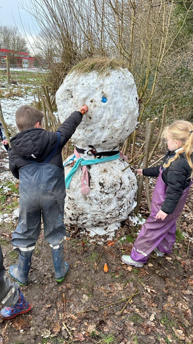 We love forest school! Especially when it snows! Check out the size of this snowman. And an igloo!!