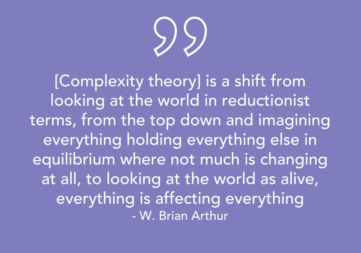 This week at Si we are exploring the theme of complexity theory, here's a great quote from W. Brian Arthur explaining.

Today we shared this article on "Five Books on Complexity Theory" for you to learn more: tinyurl.com/yu5bo722