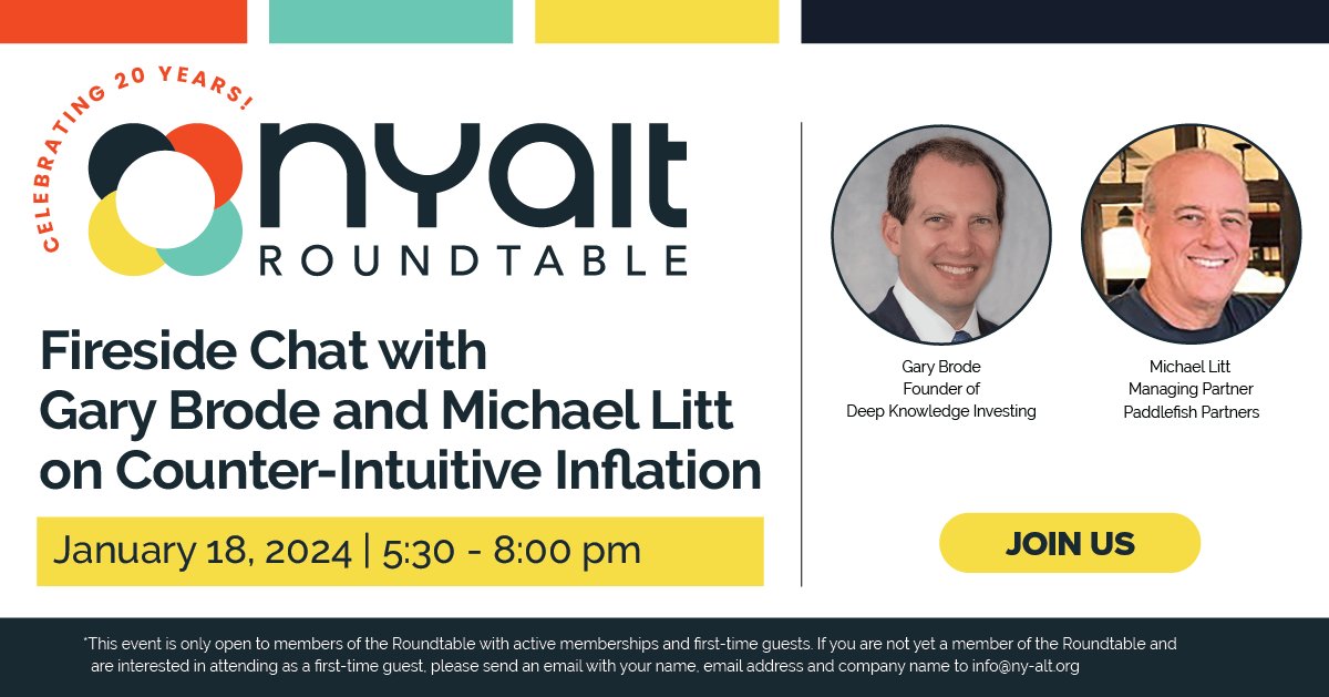 🚨 Two days away 🚨

Be part of the conversation shaping our understanding of economic dynamics by joining NY ALT's fireside chat on counter-intuitive inflation. Learn more about the interplay between inflation, employment &amp; interest rates.

Register now: ny-alt.org/events/gary-br…