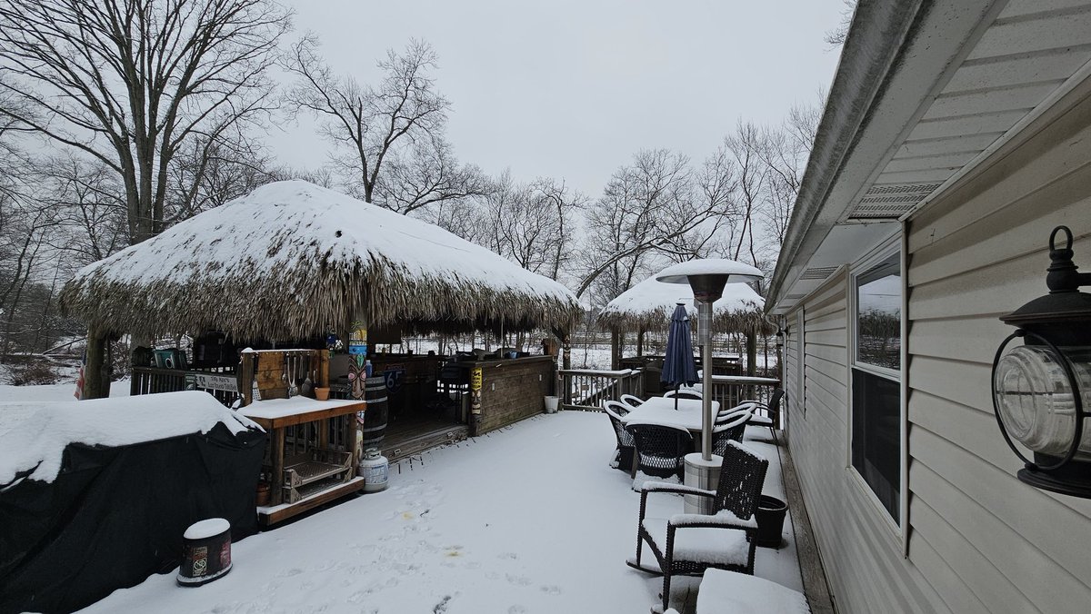Where's all my singer/song writer friends. 🎸Time for a new song. I would like credit and my name (Tiki Kev) in the song. "Snow on the Tiki" 🛖🧉Let my tiki hut and bar "The Lost Island Tiki Bar" and my pic be your inspiration. 😁
