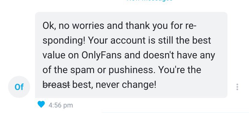 Come see why I get messages like these all the time!! 🥰 P.S. love my fans more than anything y’all the best 💓