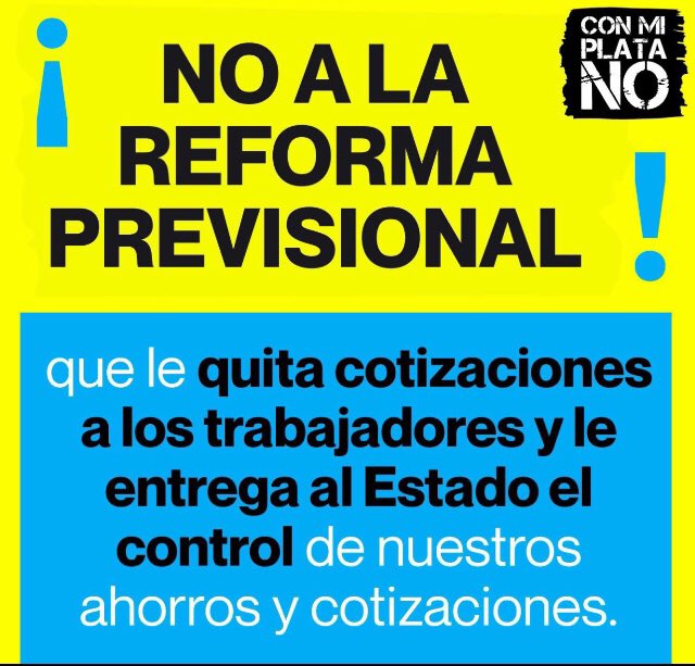 EL PUEBLO CHILENO, NO TIENE PORQUE FINANCIAR LAS PENSIONES DE LOS EXTRANJEROS Y MENOS LA DE LOS DELINCUENTES QUE TRAE #BORIC AL PAIS #NoALaReformaDePensiones RT Si estás de acuerdo