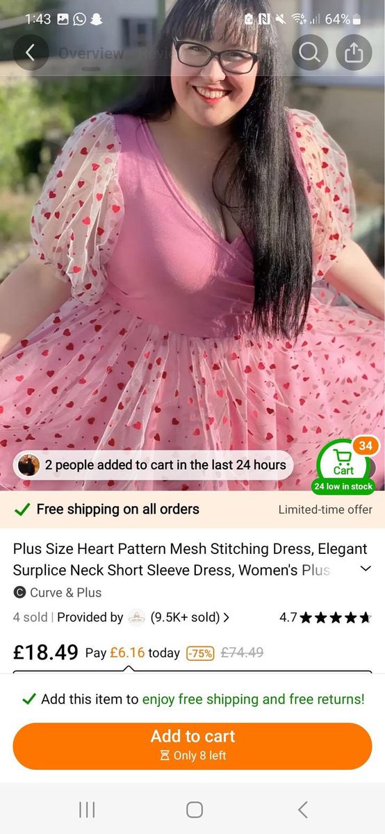 FFS Temu have stolen my photos and are selling a sweatshop-made cheap knock-off of my valentines dress. That’s my design, my dress, my FACE