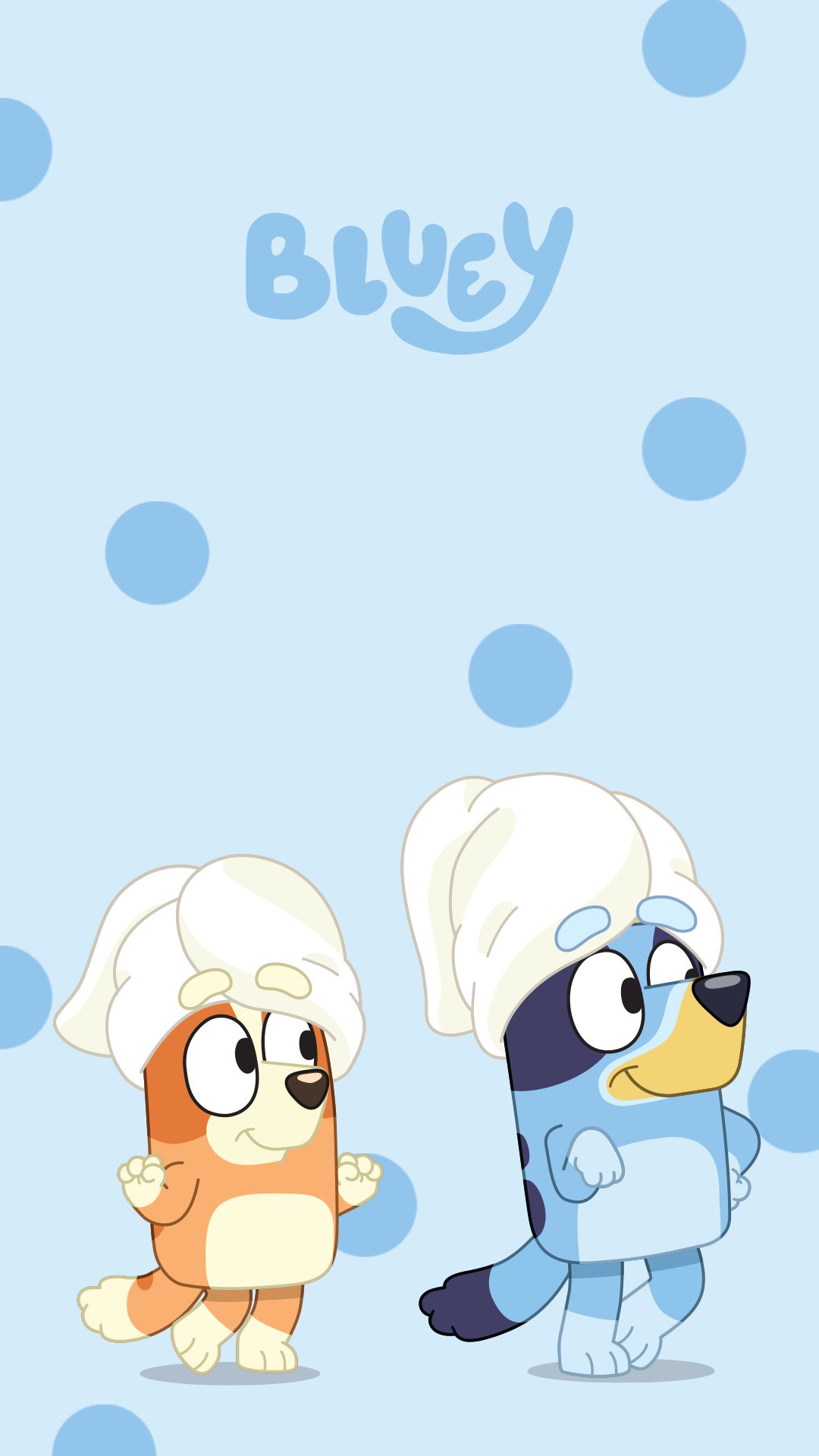 Bluey and Bingo Cartoon Wallpaper