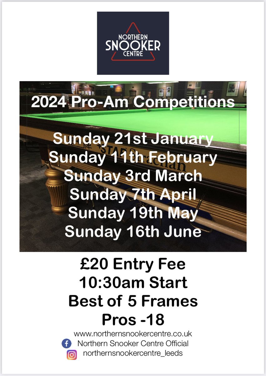 First NSC Pro-Am of 2024 this Sunday! See poster for all dates 👀