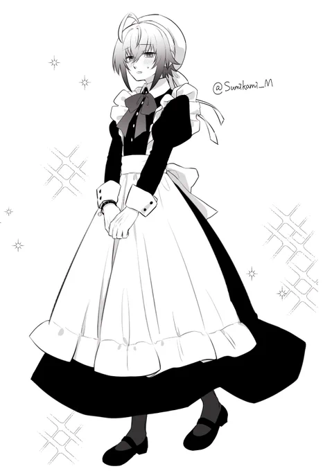 メイド服…夜中だから…許して… 