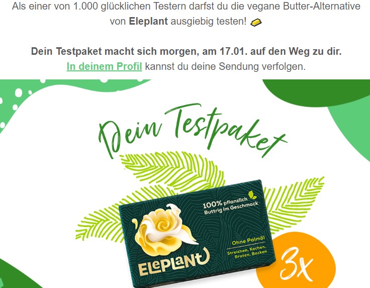 giselatestet's tweet photo. Werbung

@brandnooz @Eleplant

Ich darf die vegane Butter Alternative von Eleplant testen. https://t.co/CpxYBwyzji