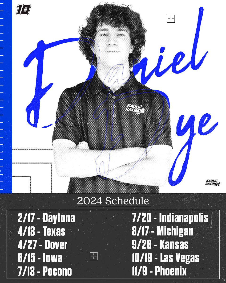 10 races on the schedule for @danieldye43! Will we see you at any of ...