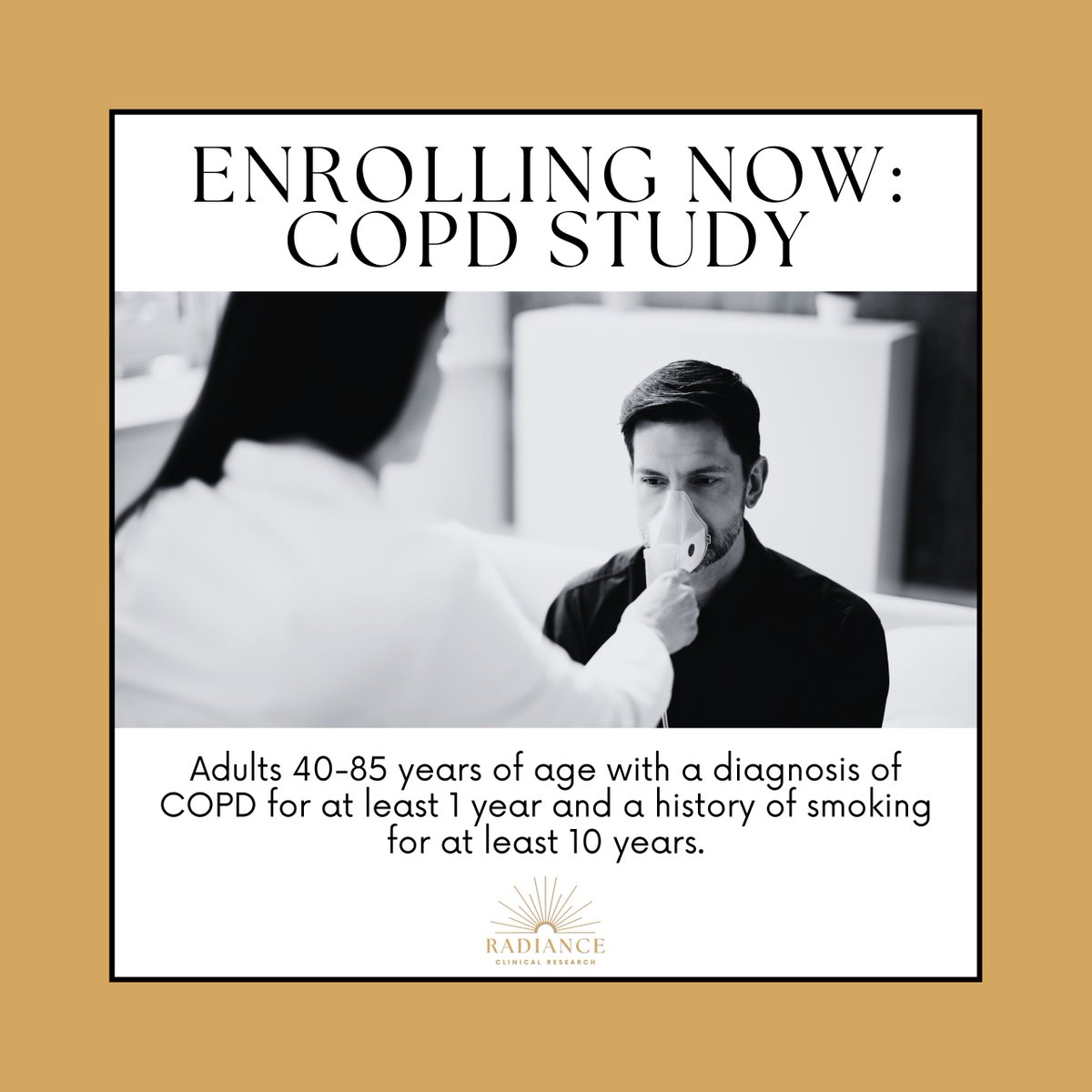 We have a COPD study that is enrolling now! 🫁😮‍💨 If you would like to see if you qualify, apply through our website: fmcscience.com/studies/#!/stu… (New one launching very soon!)