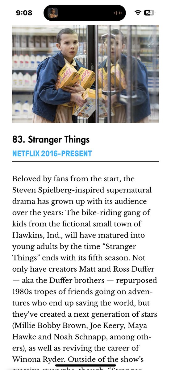 NMFilmOffice's tweet photo. Did you see @variety named the “Best TV Shows of All Time?”
Not only one, but two NM filmed productions made the list, and one in the top 5!
Congratulations Breaking Bad and Stranger Things 🎬
#FilmedInNM https://t.co/q4w8rLAO3b