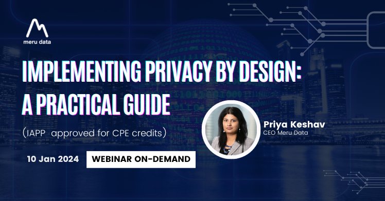 merudata's tweet image. 🔐Dive into the world of Privacy by Design with insights from seasoned expert Priya Keshav in our recent webinar.

Access the recording here: 20951218.hs-sites.com/webinar-implem…

#PrivacyByDesign #PrivacyPrograms #ComplianceChallenges #DataMap #PIA #EngineeringCollaboration #PETs