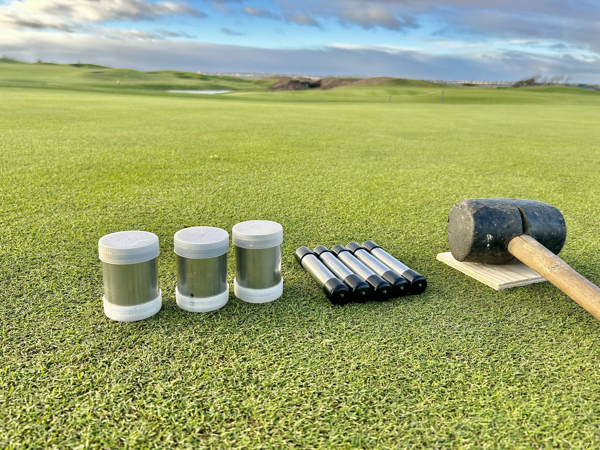 Starting out the year with a comprehensive soil analysis. This will help us make informed decisions going forward like, the need to hollow tine aerate versus solid tine. What nutrients we are deficient in, the nutrient holding capacity of root zone is,and much more #greenkeeping