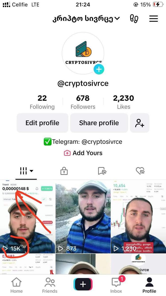 crypto_zutxi's tweet photo. @TitanXCrypto @inkayknows Thought I pumped with this video TitanX.  This page is cryptosivrce mine on tiktok https://t.co/9xmt76yYfC