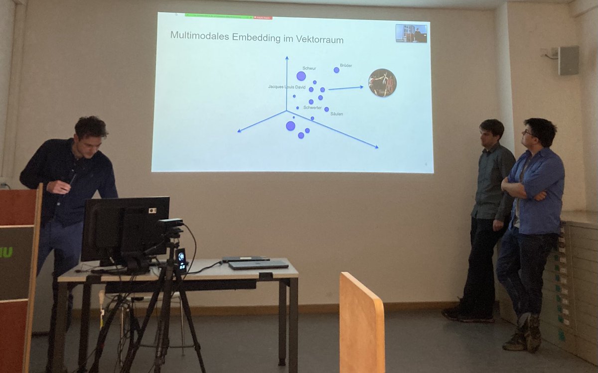 Vortrag von Julian Stalter, Max Kristen und Matthias Springstein in der Reihe Digitale Kunstgeschichte ⁦<a href="/LMU_Muenchen/">Universität München</a>⁩ #KI #Knowledgegraph #neuronaleNetzwerke