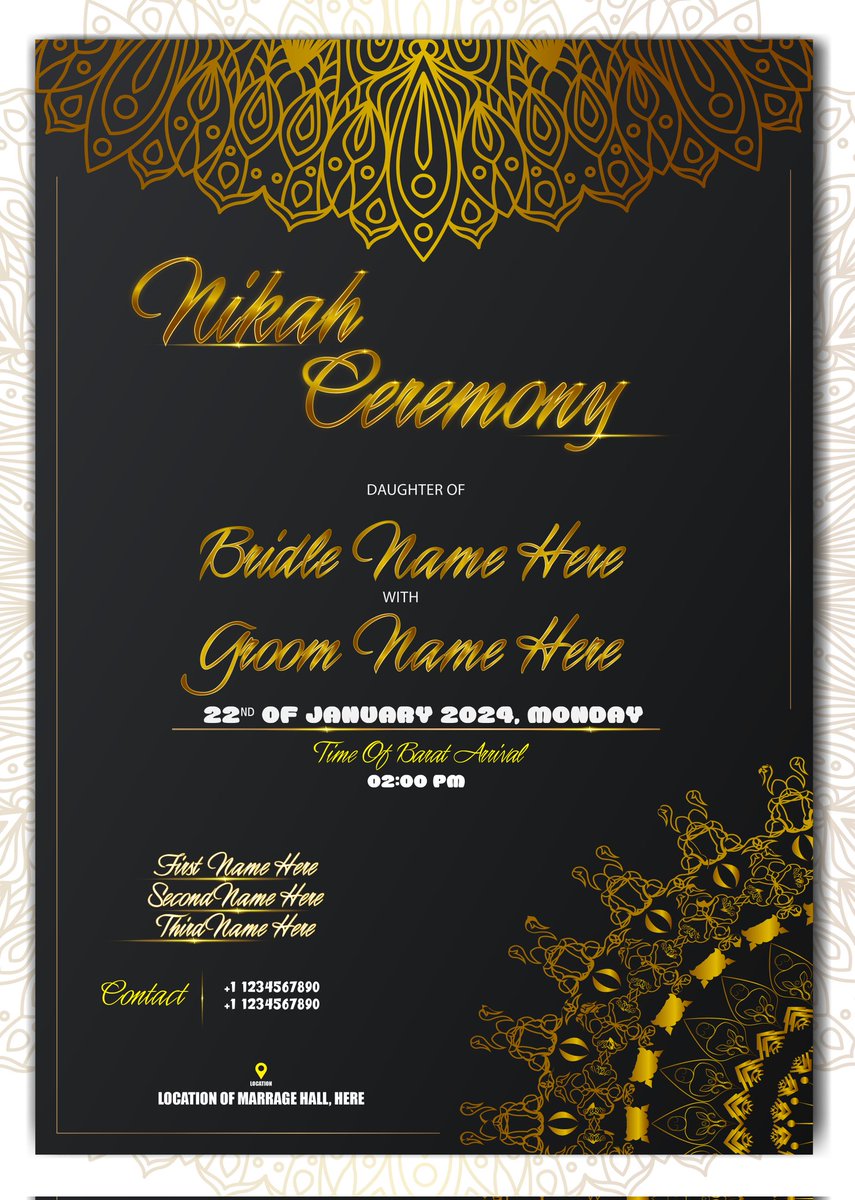 New wedding card design template 2024 ✨ Contact for custom designs #weddings #weddingcard #carddesign #graphicdesign